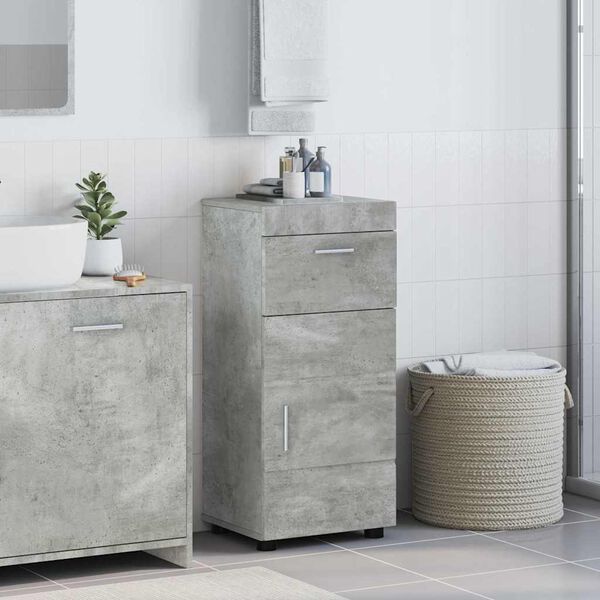 vidaXL Bathroom Cabinet Set TULUM Concrete Grey 37 x 31.5 x 82 cm