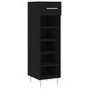 vidaXL Shoe Cabinet Black 30x35x105 cm Engineered Wood