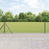 vidaXL Fence Post Grey 25 x 0.6 m (60 x 60 mm mesh) Steel and PVC