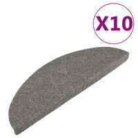 vidaXL Stair Mats Self-adhesive 10 pcs Grey 65x22.5x3.5 cm