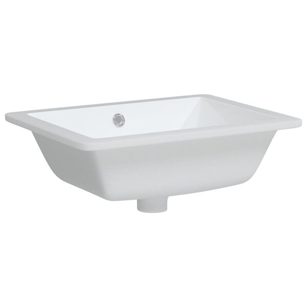 vidaXL Bathroom Sink White 46.5x35x18 cm Rectangular Ceramic