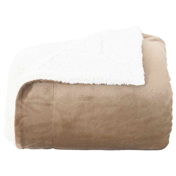 vidaXL Throw Blanket Camel 130 x 150 cm Fleece
