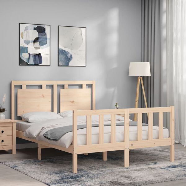 vidaXL Bed Frame without Mattress 140x190 cm Solid Wood Pine