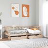 vidaXL Daybed with Drawers without Mattress 90x190 cm Single Solid Wood