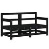 vidaXL Garden Corner Sofas 2 pcs Black Solid Wood Pine