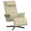 vidaXL Swivel Chair Cream Faux Leather