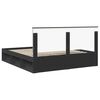 vidaXL Bed Frame with Headboard Black 200 x 200 cm Solid Pine Wood
