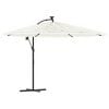vidaXL Garden Parasol with Steel Pole White 290x290x238 cm