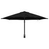 vidaXL Garden Parasol Manual Black and Black 248 x 248 x 148 cm