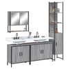 vidaXL 4 Piece Bathroom Furniture Set Grey Sonoma Engineered Wood