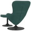 vidaXL Egg Chair with Footstool Dark Green 63 x 73 x 90 cm Velvet