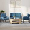 vidaXL Sofa Sets with Cushion 3 pcs Blue 115 x 56 x 80 cm Plywood