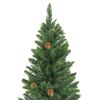 vidaXL Artificial Pre-lit Christmas Tree with Pine Cones Green 150 cm