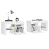 vidaXL Bedside Cabinets 2 pcs with LED Lights High Gloss White 70x36.5x40 cm