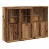 vidaXL LED Sideboard Old Wood 142.5 x 37 x 100 cm Engineered Wood