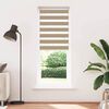 vidaXL Zebra Blind Sand Brown 85x200 cm Fabric Width 80.9 cm Polyester
