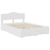 vidaXL Bed Frame with Headboard White 150 x 200 cm Engineered Wood