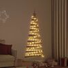 vidaXL Christmas Tree with 80 LEDs Natural 150 cm Solid Ash Wood