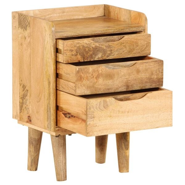 vidaXL Bedside Cabinet Solid Mango Wood 40x30x59.5 cm