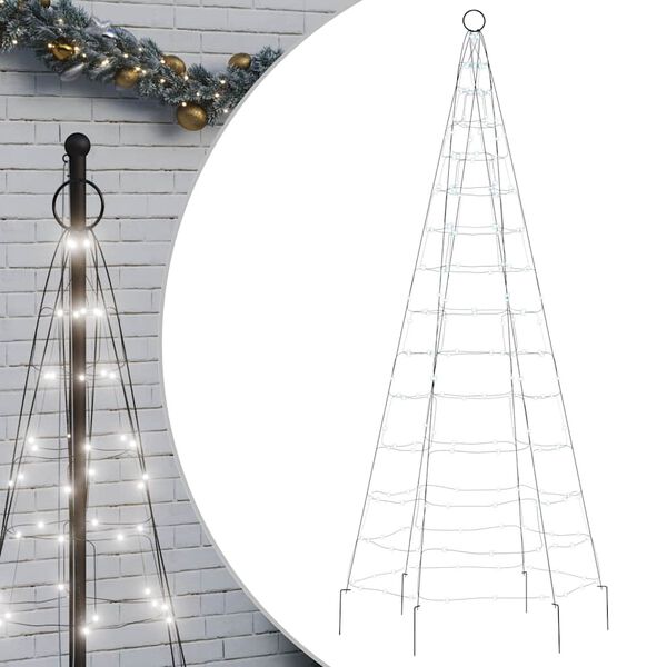 vidaXL LED Christmas Tree 200 LEDs Cold White 180 cm