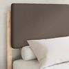 vidaXL Bed Frame with Upholstered Headboard Taupe 140 x 190 cm