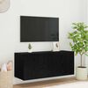 vidaXL TV Wall Cabinet Black Oak 100 x 35 x 41 cm Engineered Wood