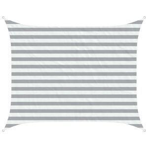 vidaXL Sun Shade Sail Light Grey and White 2 x 2.5 m