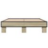 vidaXL Bed Frame without Mattress Sonoma Oak 140x200 cm