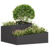 vidaXL Garden Planter Black 80 x 80 x 50 cm Cold-rolled Steel