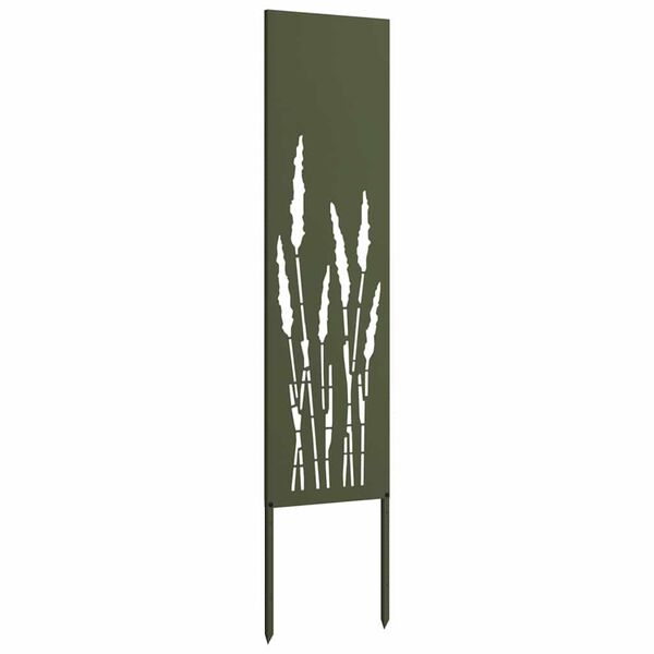 vidaXL Garden Privacy Screen Olive green 32 x 140 cm Cold-rolled steel