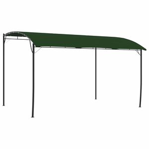 vidaXL Gazebo 4 x 3 x 2.55 m Green Powder-Coated Steel and Fabric