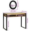 vidaXL Dressing Table Brown 100 x 50 x 75 cm Solid Mango wood