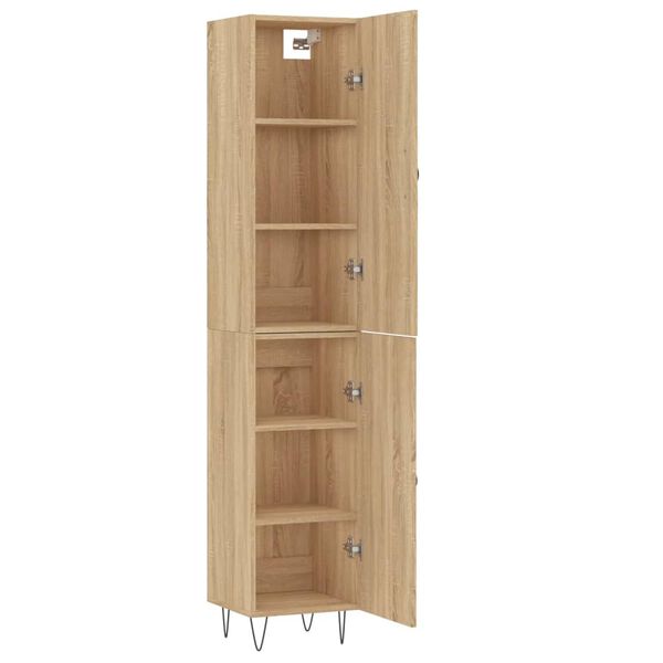 vidaXL Highboard Sonoma Oak 34.5x34x180 cm Engineered Wood