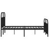vidaXL Metal Bed Frame without Mattress with Footboard Black 135x190cm