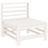 vidaXL 7 Piece Garden Lounge Set White Solid Wood Pine
