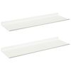 vidaXL Floating Shelf Wall-mounted 2 pcs White 60 x 18 x 2.5 cm Steel