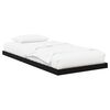 vidaXL Floor Bed Frame Black Oak 90 x 200 cm Engineered Wood