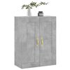vidaXL Wall Mounted Cabinet Concrete Grey 69.5x34x90 cm Engineered Wood