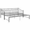 vidaXL Pull-out Sofa Bed Frame without Mattress Black Metal 90x200 cm