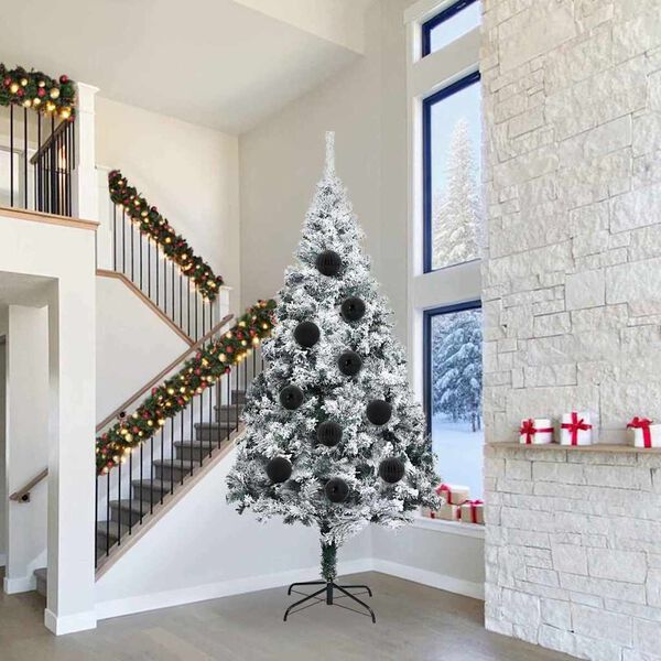 vidaXL Christmas Bauble Set 4 pcs Black Plastic