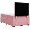 vidaXL Box Spring Bed with Mattress Pink 120x190 cm Small Double Velvet