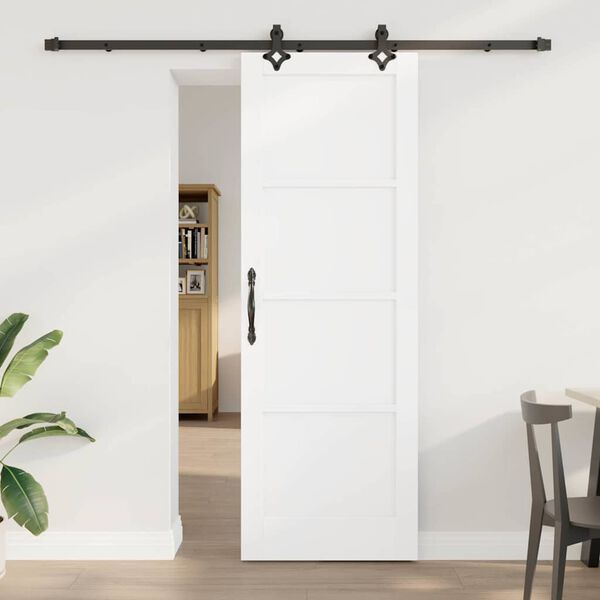 vidaXL Sliding Door ORKDAL White 73.5 x 211 cm Solid Pine Wood
