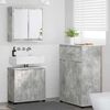 vidaXL Bathroom Furniture Set 3 pcs Concrete Grey Engineered Wood