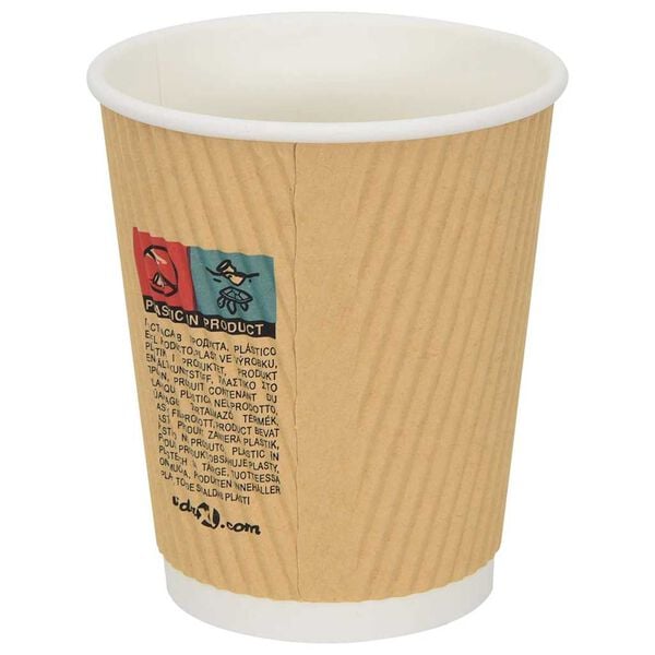 vidaXL Paper Coffee Cups 500 pcs 8oz 200ml Brown