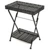 vidaXL Table | Black | Metal | 58x35x72 cm | Foldable | Tea Table | Rectangular