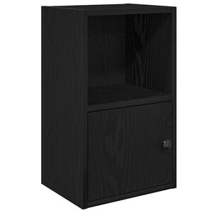 vidaXL Bookcase Black Oak 31x24x52 cm Engineered Wood