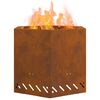 vidaXL Smokeless Fire Pit Brown 58 x 58 x 51 cm Steel