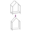 vidaXL Firewood Rack White 60x25x90 cm Cold-rolled steel