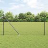 vidaXL Fence Post Grey 10 x 1.4 m (60 x 60 mm mesh) Steel and PVC