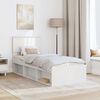 vidaXL Bed Frame with Headboard White 75 x 190 cm Solid Pine Wood